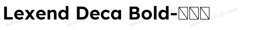 Lexend Deca Bold字体转换